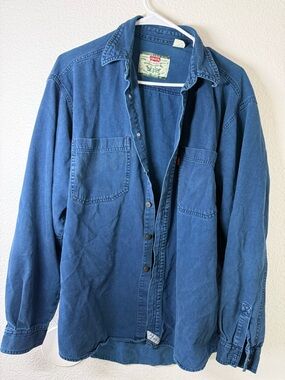 Levi's Vintage Men's Indigo Denim Button-Down Work Shirt